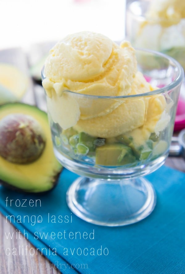 Frozen Mango Lassi with sweetened California Avocados