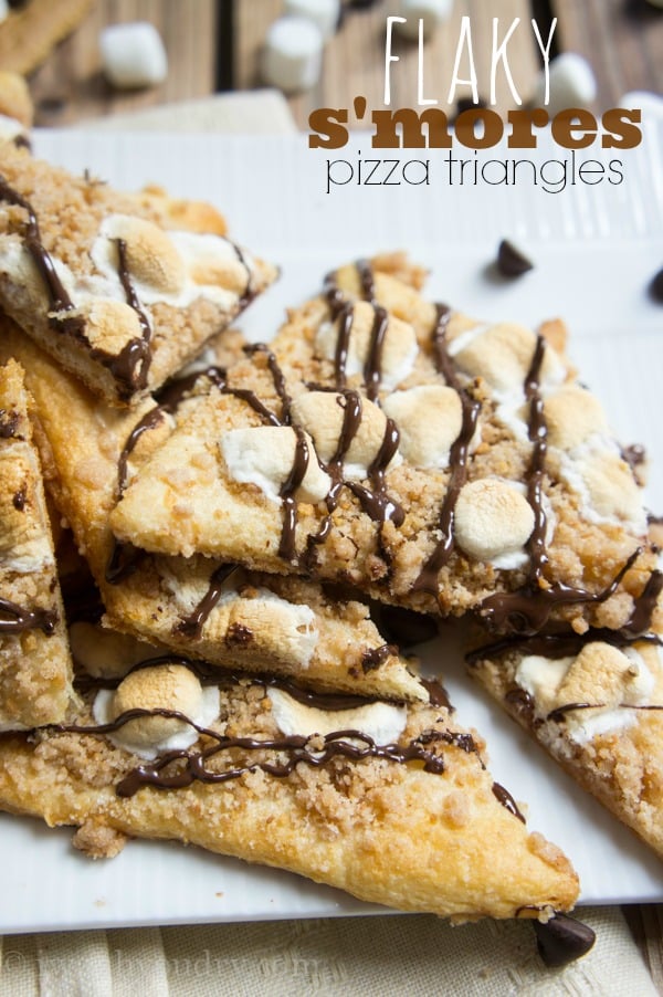 Flaky S'mores Pizza Triangles