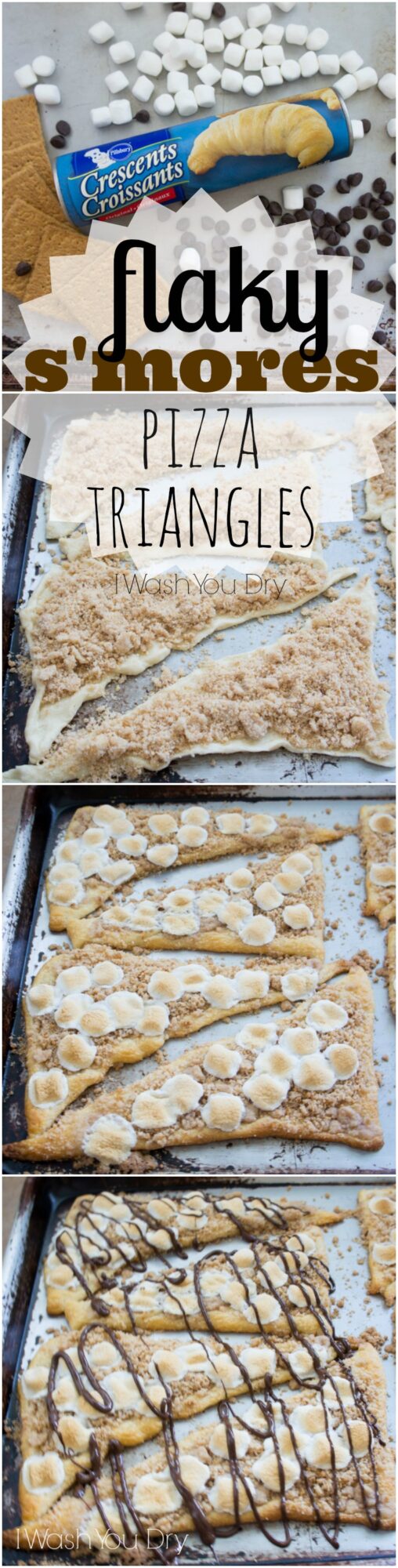 Flaky S'mores Pizza Triangles