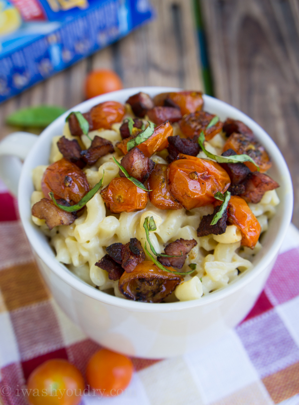 Bacon, Basil, and Roasted Tomato Mac and Cheese