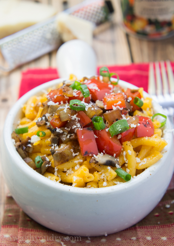 Cajun Mac and Cheese. Spruce up the blue box with this easy Cajun topping! 