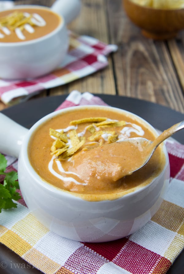 Cheesy Chicken Enchilada Soup