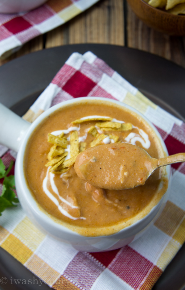 Cheesy Chicken Enchilada Soup