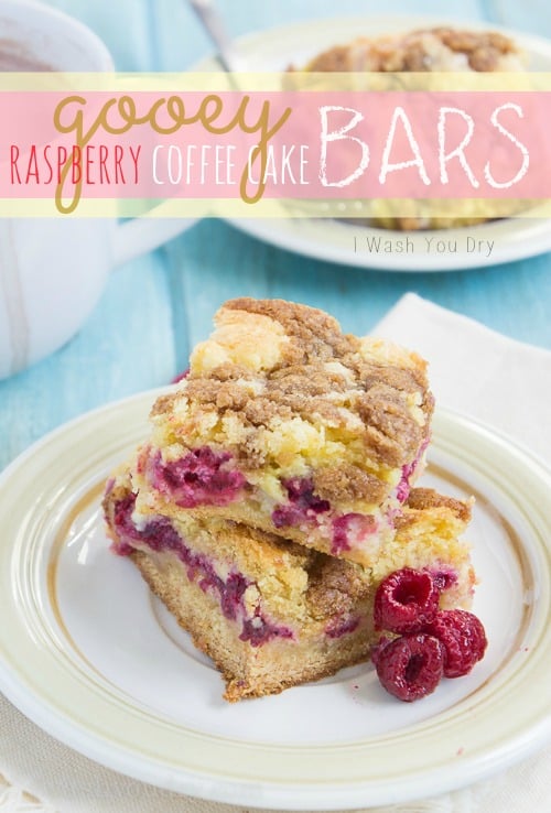Gooey Raspberry Coffee Cake Bars