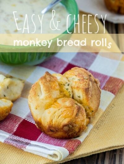 Easy & Cheesy! These Monkey Bread Rolls are just 5 ingredients and make the BEST rolls!