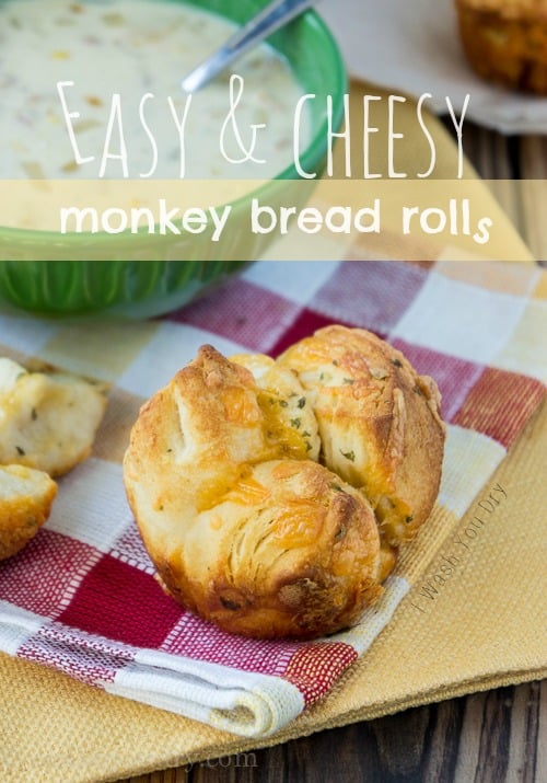 Easy & Cheesy! These Monkey Bread Rolls are just 5 ingredients and make the BEST rolls!