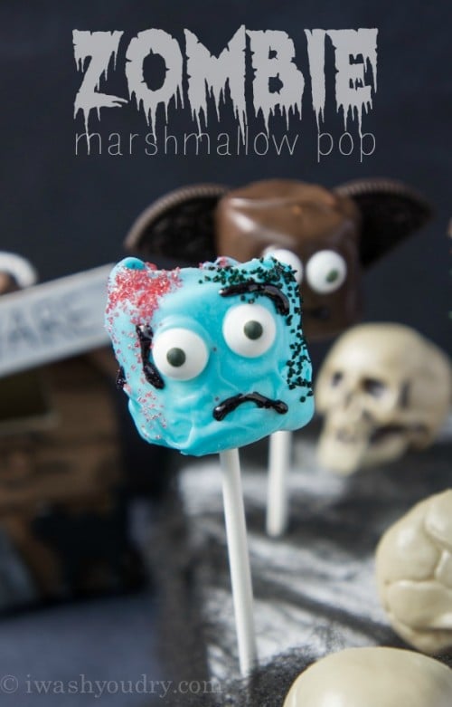 Zombie Marshmallow Pop! {Full picture tutorial included}