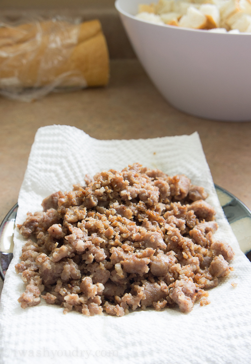 Sausage Dressing made in the slow cooker! 