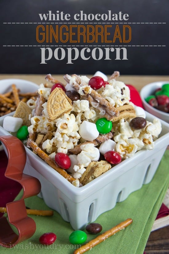 White Chocolate Gingerbread Popcorn