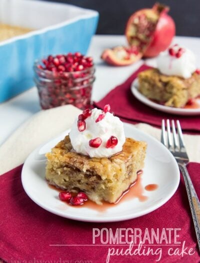 Skinny Pomegranate Pudding Cake