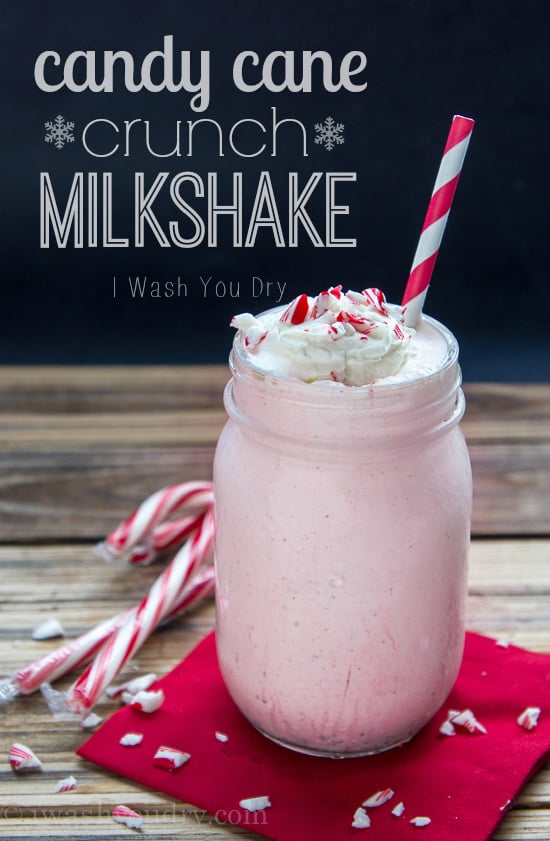 candy cane crunch milkshake