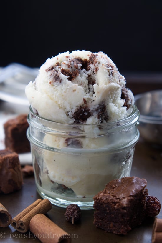 Eggnog Brownie Chunk Ice Cream