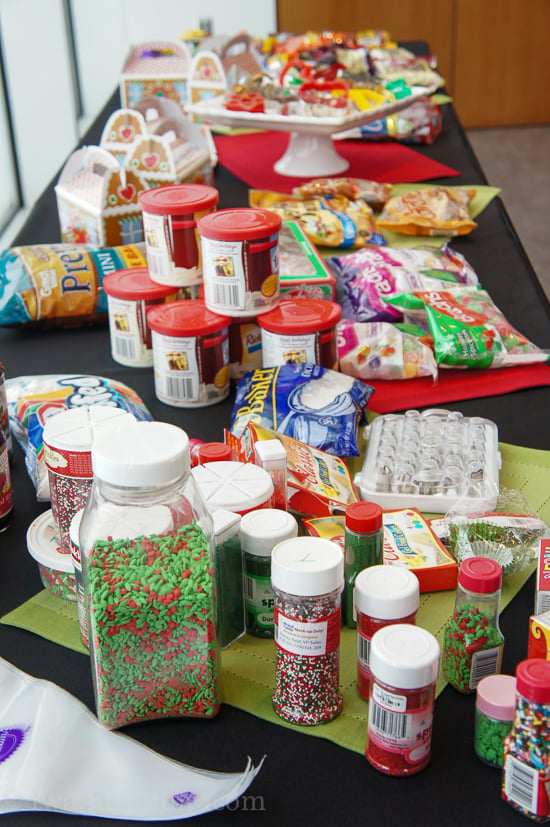 A shot of many ingredients used for Christmas baking