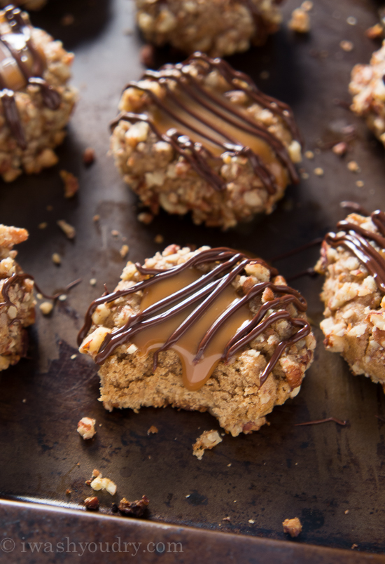 Gingerbread Turtle Thumbprint Cookies