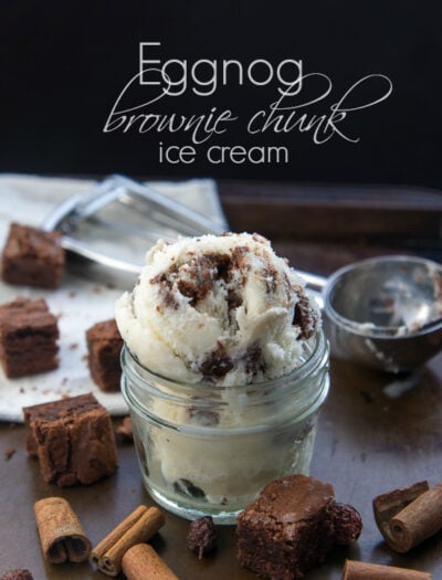 Eggnog Brownie Chunk Ice Cream