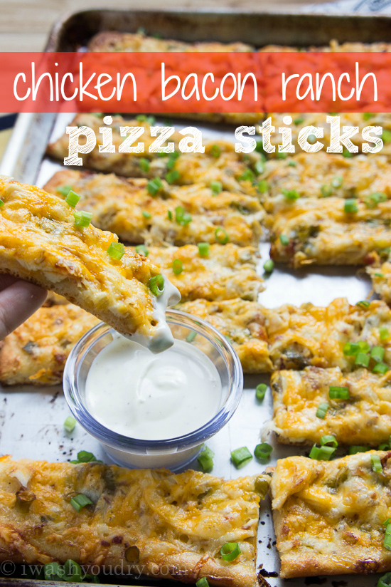 Chicken Bacon Ranch Pizza Sticks