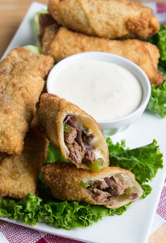 Philly Cheese Steak Egg Rolls