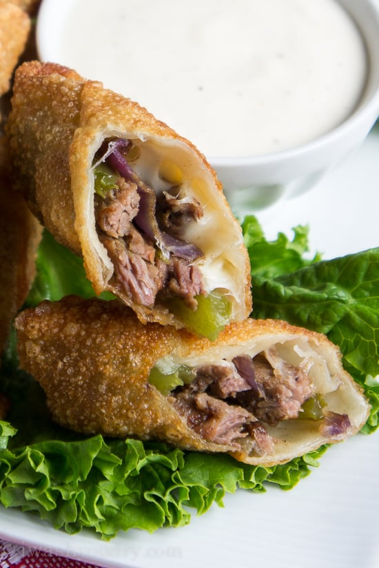 Philly Cheese Steak Egg Rolls I Wash You Dry