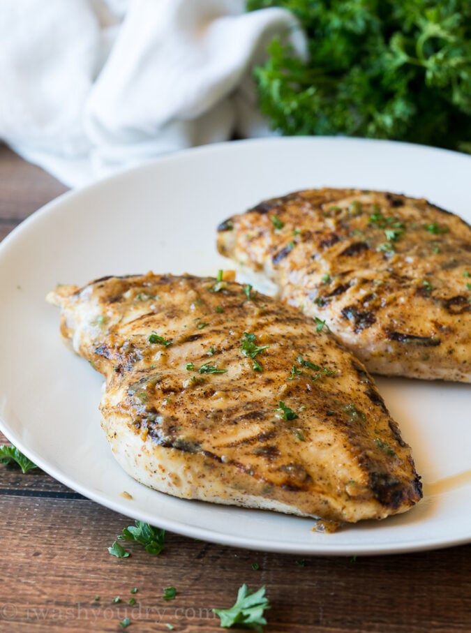 Don't forget to get the BEST grilled chicken, make sure you let your chicken breast rest for 5 minutes before slicing.