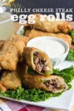 Philly Cheese Steak Egg Rolls - I Wash You Dry