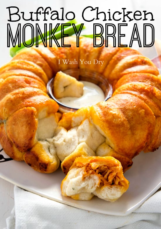 How To Make Monkey Bread - Buffalo Chicken Monkey Bread | Homemade Recipes http://homemaderecipes.com/course/breakfast-brunch/how-to-make-monkey-bread
