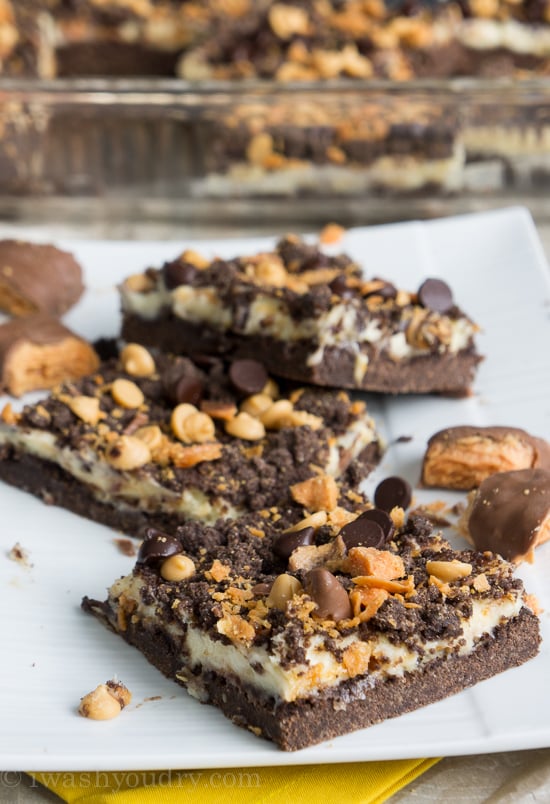 Butterfinger Cheesecake Bars