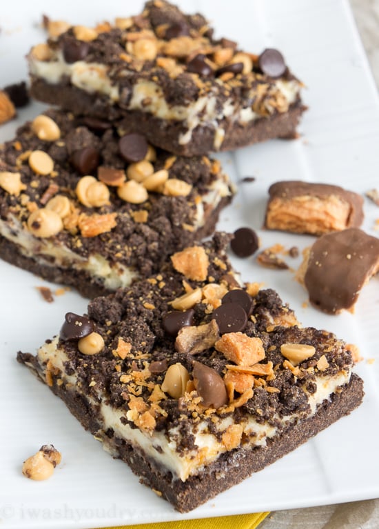 Butterfinger Cheesecake Bars