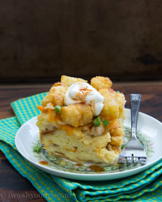 Sausage, Egg and Cheese Tater Tot Breakfast Casserole