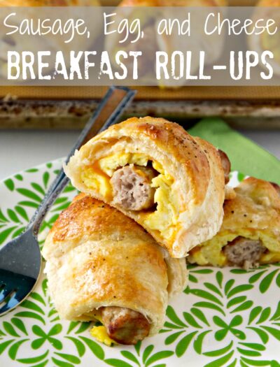 Sausage Egg Cheese Breakfast Roll ups