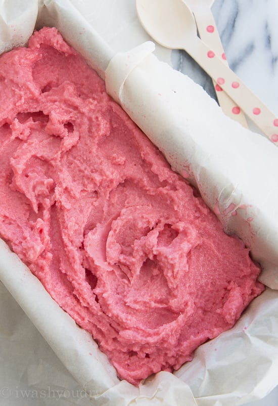 Strawberry Buttermilk Sherbet