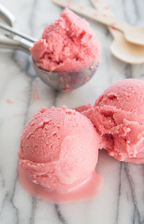 Strawberry Buttermilk Sherbet