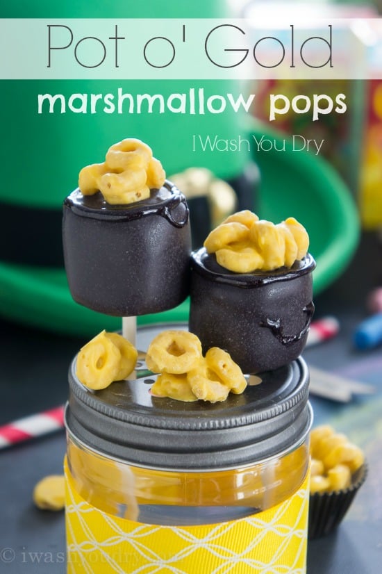Pot o' Gold Marshmallow Pops