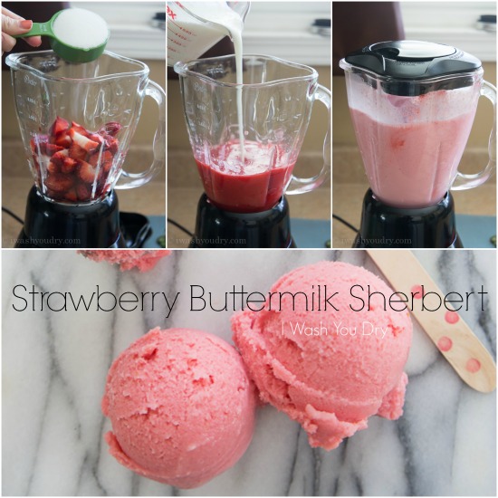 Strawberry Buttermilk Sherbet