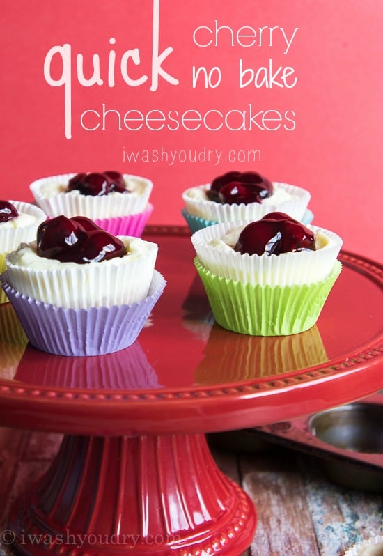 Quick Cherry No Bake Cheesecake