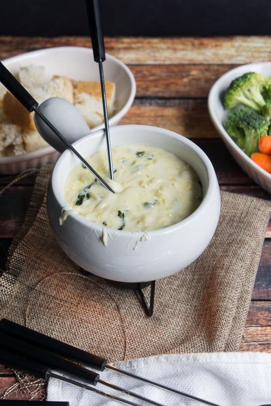 Spinach and Artichoke Fondue