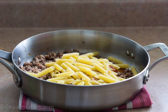 One Skillet Baked Ziti