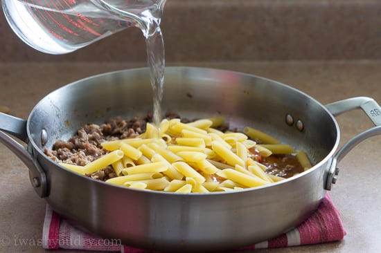 One Skillet Baked Ziti