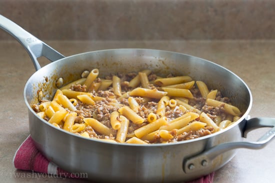 One Skillet Baked Ziti