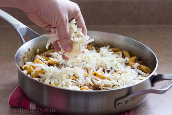 One Skillet Baked Ziti