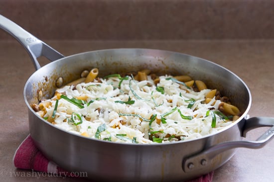 One Skillet Baked Ziti