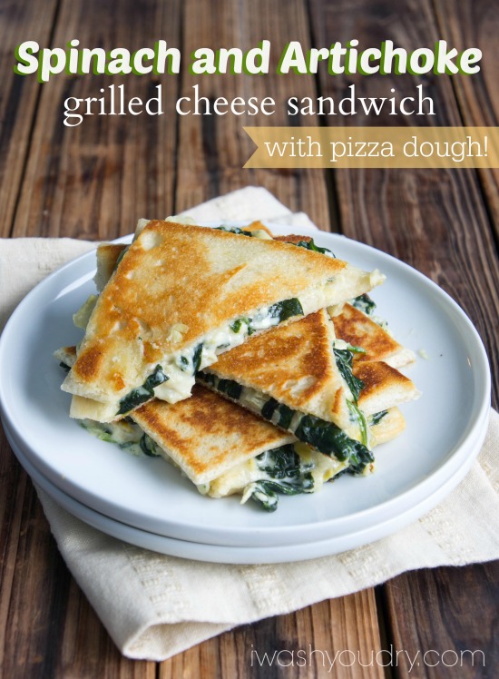 Spinach and Artichoke Grilled Cheese Sandwich