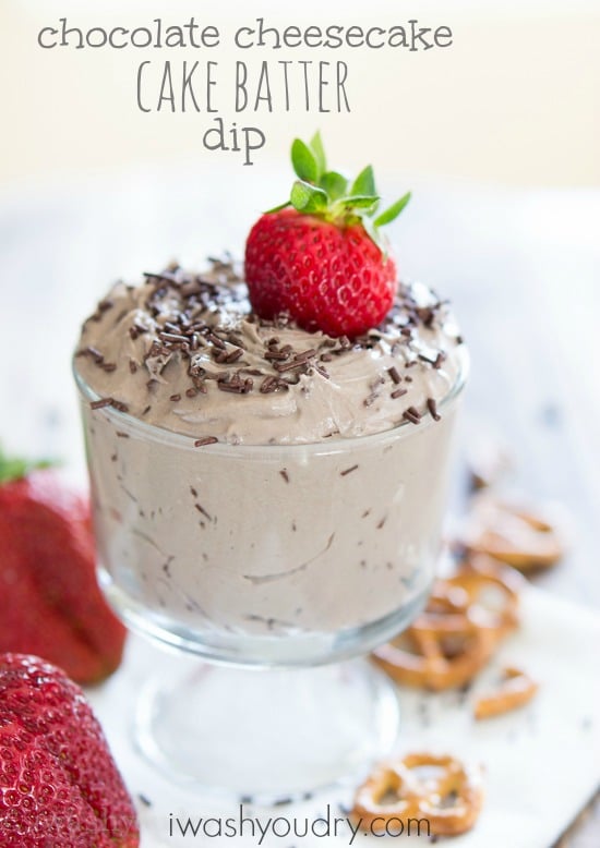 Chocolate Cheesecake Cake Batter Dip