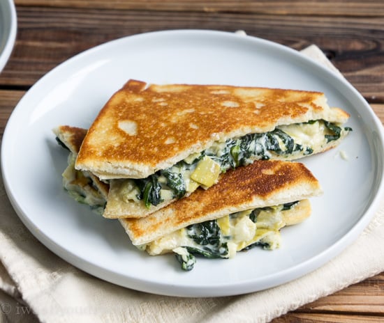 Spinach and Artichoke Grilled Cheese Sandwich