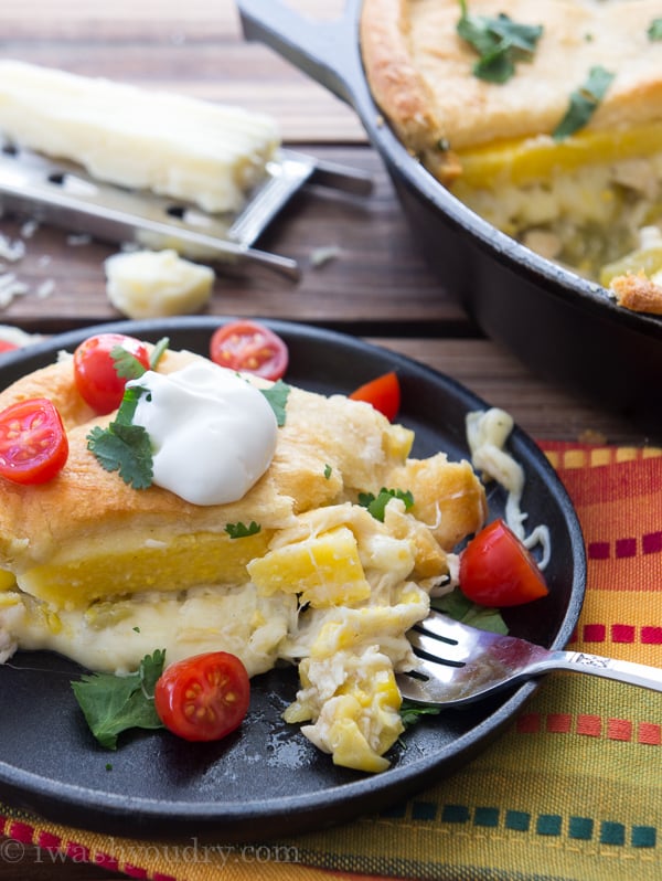 Cheesy Chicken Tamale Skillet Dinner