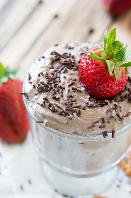 Chocolate Cheesecake Cake Batter Dip