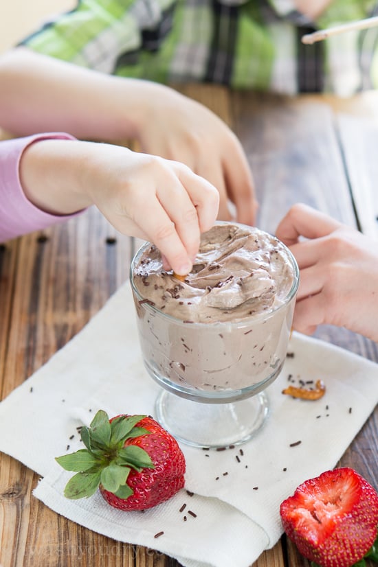 Chocolate Cheesecake Cake Batter Dip