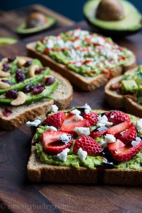 California Avocado Toasts - 4 Ways!!