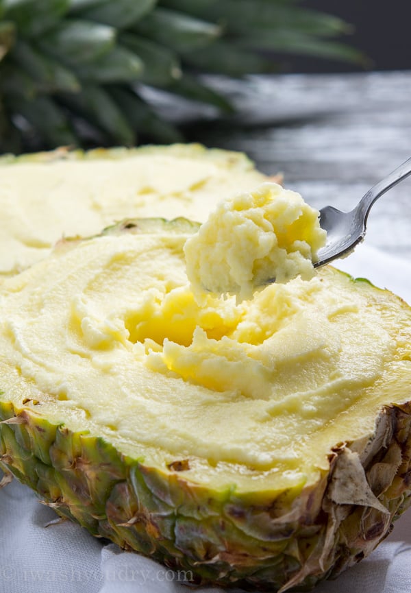 This Creamy Pineapple Sorbet is so refreshing and super easy to make too!