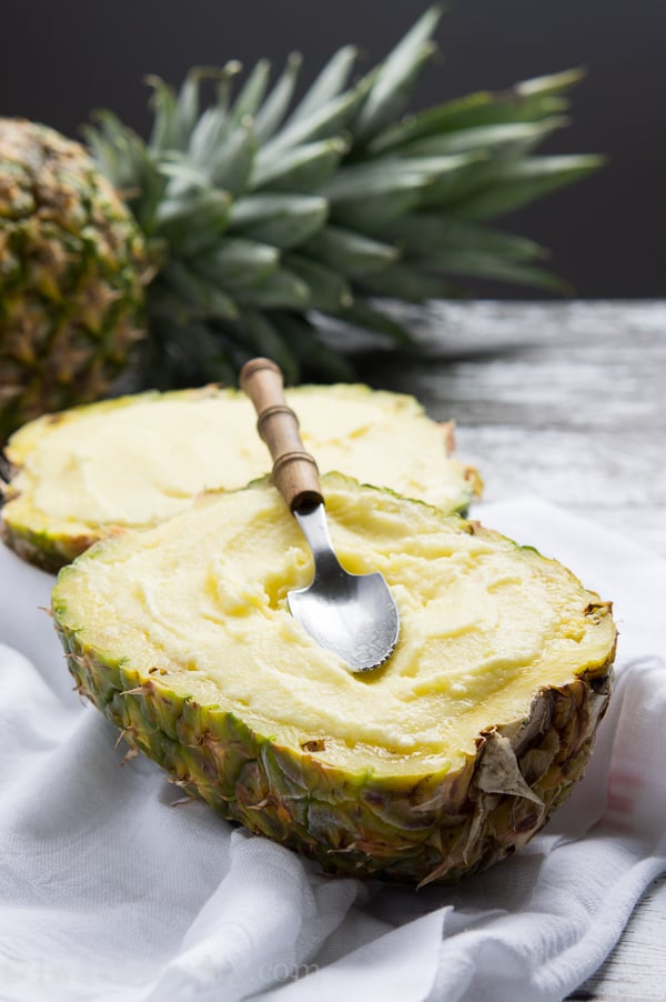 This Creamy Pineapple Sorbet is so refreshing and super easy to make too!