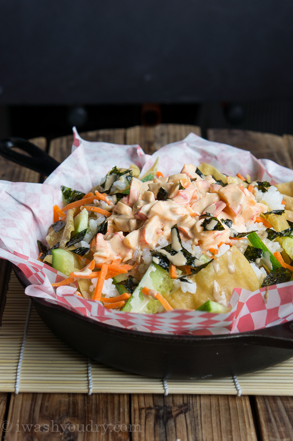 Spicy California Roll Sushi Nachos